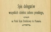 Polski Sejm Dzielnicowy. Spis delegatów